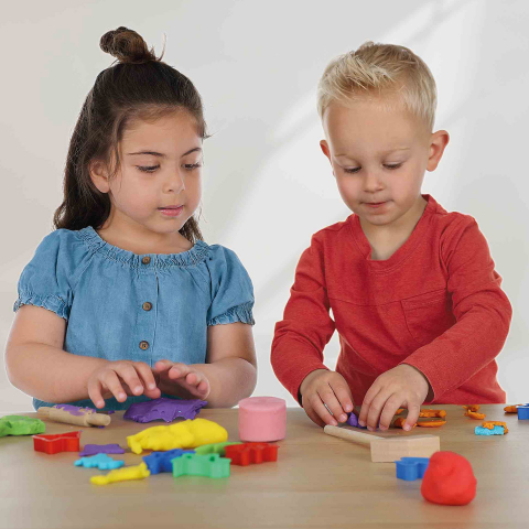 Plastilina colorata vegana Glow Feel Good 4 x 90gr, copii varsta 1 an+,3 ani+ [2]