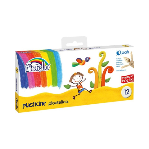Plastilină, Pastă modelaj, Lut - Plastilina Fiorello 170-1432, set 12 culori