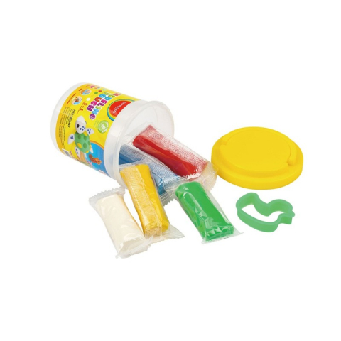 Plastilină, Pastă modelaj, Lut - Plastilina Keyroad Dough KR971498, 5x20g, alb, galben, rosu, verde, albastru, + matrita, 5 culori