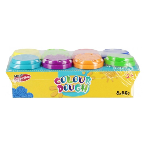 Art & Craft si Artizanat - Plastilina Mega Creative Colour Dough 545756, 5x6x5cm, 8x56g, set 8 culori