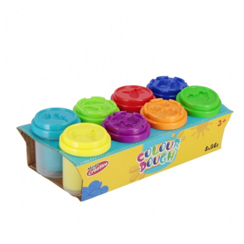 Plastilina Mega Creative Colour Dough 545756, 5x6x5cm, 8x56g, set 8 culori [3]