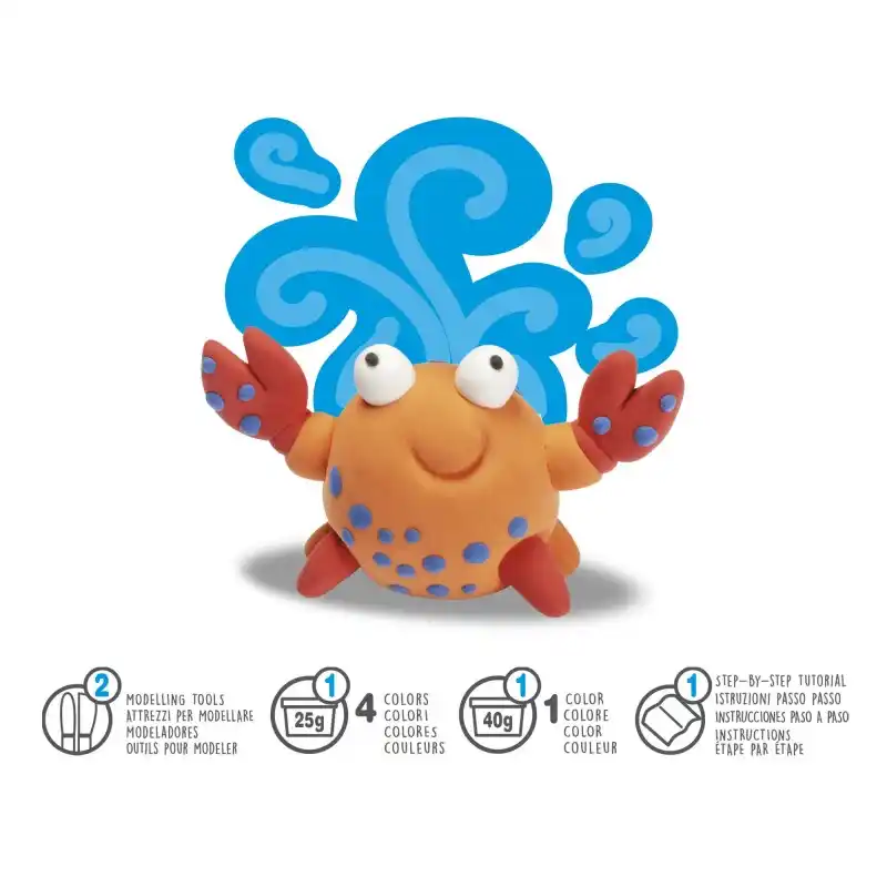 Plastilina moale Carioca Modelight PlayBox DiY - ocean crab. [1]