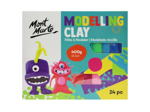 Plastilină, Pastă modelaj, Lut - Plastilină Modeling Clay Mont Marte 24 piese