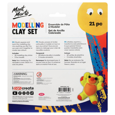 Plastilină Modeling Clay + mulaje Mont Marte 21 piese [1]