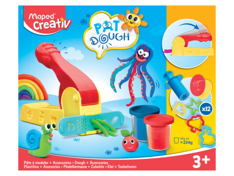 Plastilină Pat'Dough 4 culori + 12 accesorii [2]