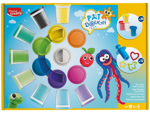 Plastilină Pat'Dough Maxi Set 20 culori + 12 accesorii [1]