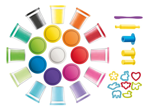 Plastilină Pat'Dough Maxi Set 20 culori + 12 accesorii [3]