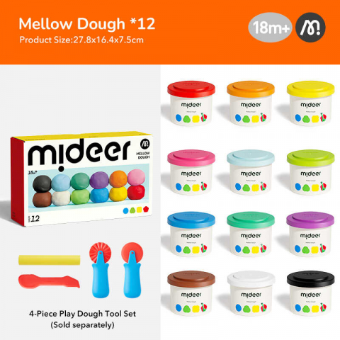 Plastilina pentru bebelusi, 18 luni+, 12 culori, moale [6]