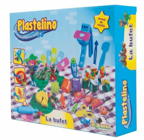 Plastilina pentru Copii, Pasta de Modelaj si Lut - Plastilina Plastelino -set mare la bufet 