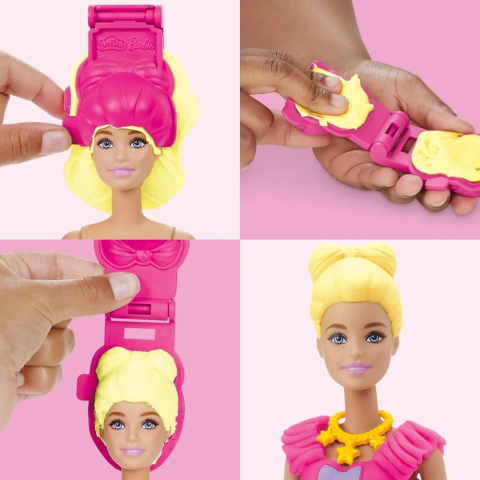 Play doh barbie set plastelina volanase si fundite cu papusa inclusa [4]