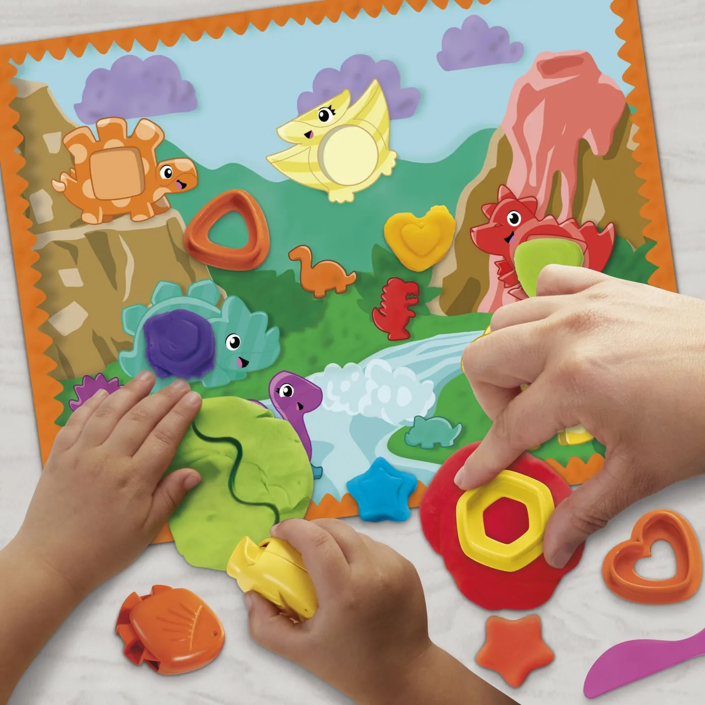 Play doh jucarie cu activitati dinozaur cu forme si culori, copii varsta 2 ani pana la 6 ani [6]