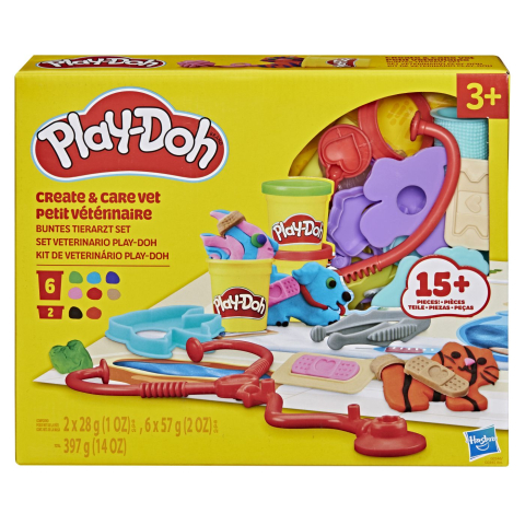 Jucării și Jocuri pentru copii - Play doh set de joaca ingrijire veterinara copii varsta 3 ani - 8 ani