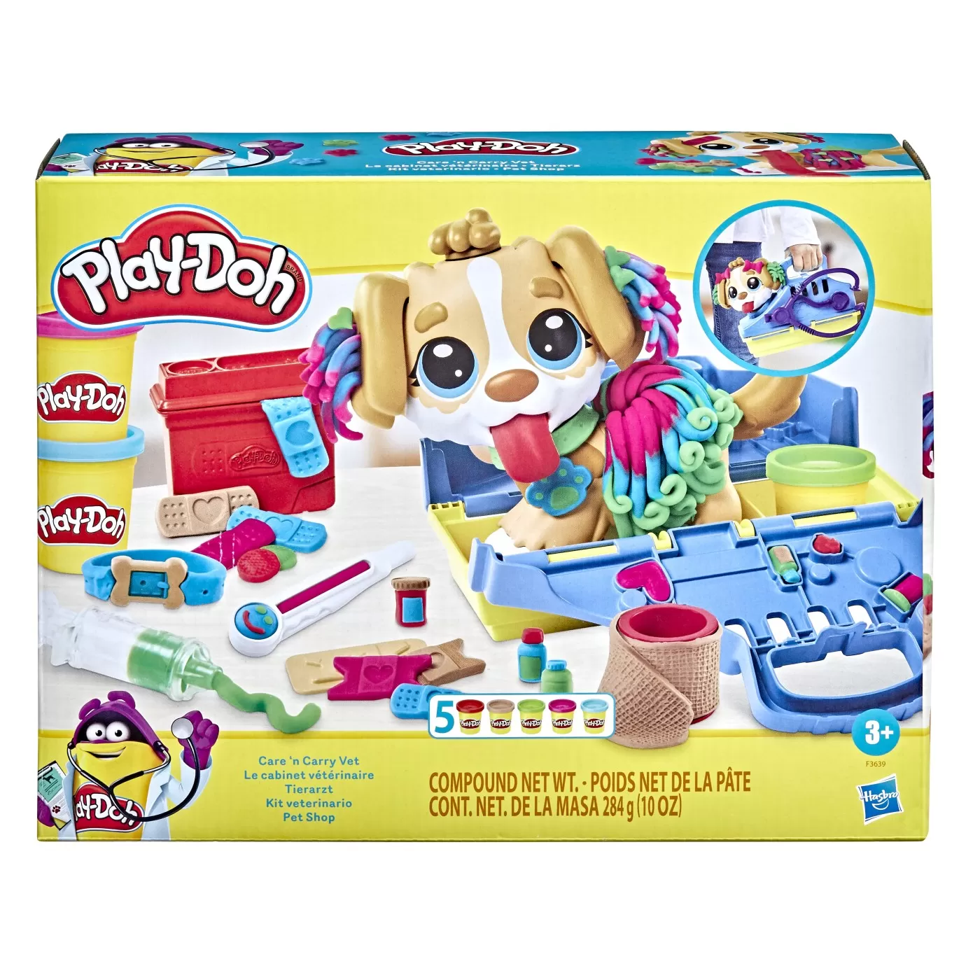 Plastilină, Pastă modelaj, Lut - Trusa Medic Veterinar, Set Plastilina si Forme Modelaj Play-Doh, varsta de la 3 ani la 7 ani