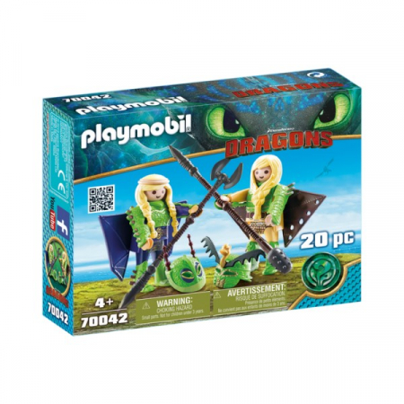 Jucării și Jocuri pentru copii - Playmobil Dragons - Raffnut si Taffnut in costume de zbor