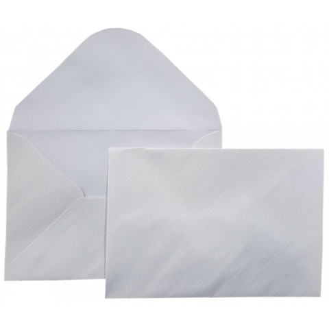 Birotică și Papetărie - Plic color C6L CNX, alb metalizat, 120g/mp, 114x162mm, set 10 buc