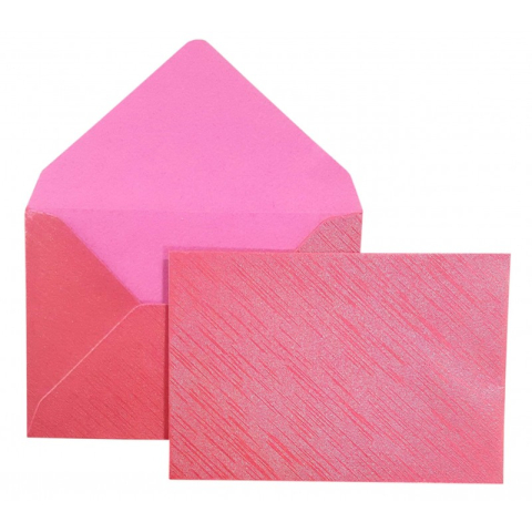 Birotică și Papetărie - Plic color C7L CNX, rosu metalizat, 120g/mp, 75x110mm, set 10 buc