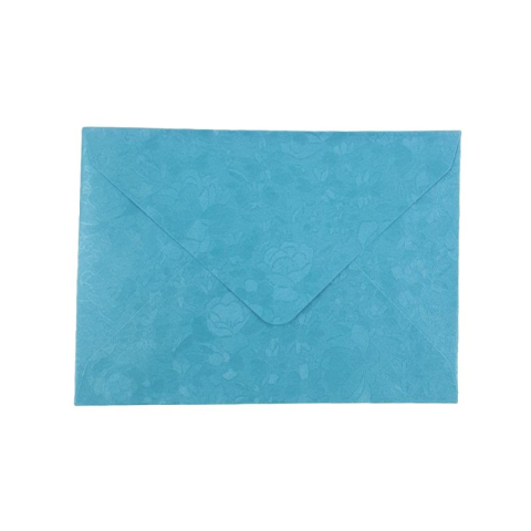 Birotică și Papetărie - Plic color CNX, bleu metalizat, 120g/mp, 130x180mm, cu model, set 10 buc