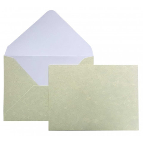 Birotică și Papetărie - Plic color CNX, crem metalizat, 120g/mp, 130x180mm, cu model, set 10 buc
