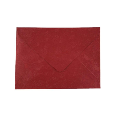 Birotică și Papetărie - Plic color CNX, rosu metalizat, 120g/mp, 130x180mm, cu model, set 10 buc