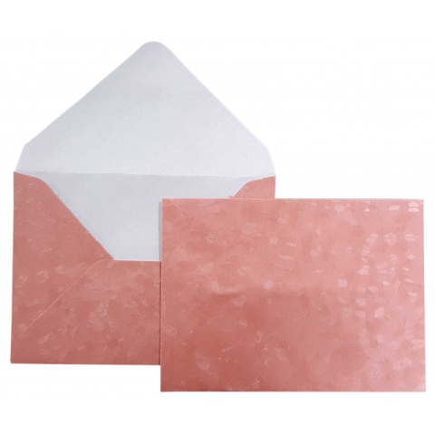 Birotică și Papetărie - Plic color CNX, roz metalizat, 120g/mp, 130x180mm, cu model, set 10 buc