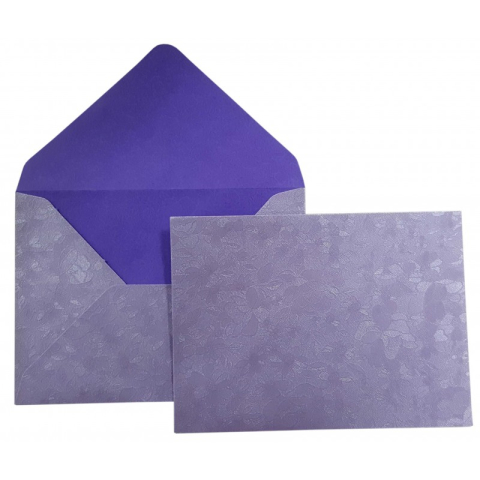 Birotică și Papetărie - Plic color CNX, violet metalizat, 120g/mp, 130x180mm, cu model, set 10 buc
