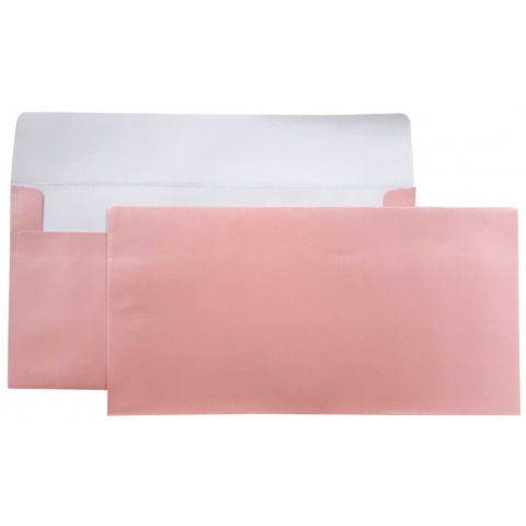 Birotică și Papetărie - Plic color DL CNX, roz metalizat, 120g/mp, 110x220mm, autoadeziv, set 10 buc