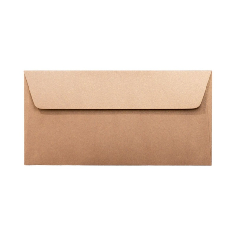 Birotică și Papetărie - Plic color DL PC12AU, auriu, 120g/mp, 110x220mm, autoadeziv, set 25 buc