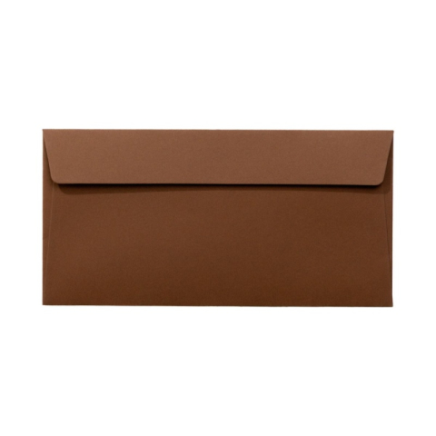 Birotică și Papetărie - Plic color DL PC12CH, maro-ciocolata, 120g/mp, 110x220mm, autoadeziv, set 25 buc