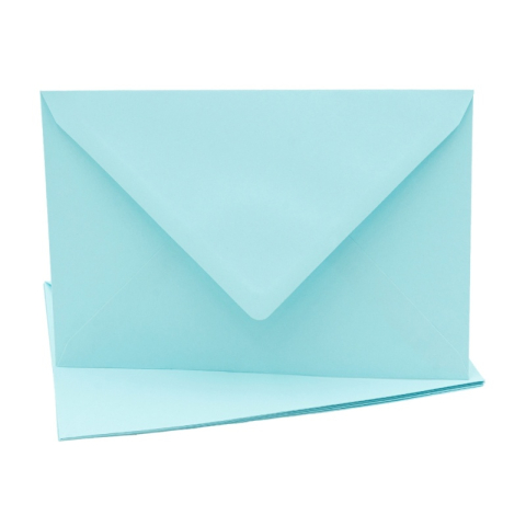 Birotică și Papetărie - Plic color pentru invitatie Colorarte Fantasia, albastru deschis, 90g/mp, 120x180mm, set 25 buc