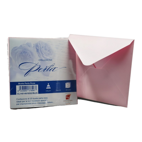 Birotică și Papetărie - Plic color pentru invitatie Colorarte Perla, roz perlat, 120g/mp, 145x145mm, set 25 buc