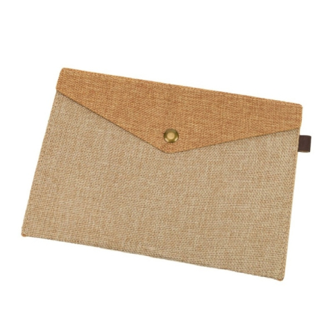 Birotică și Papetărie - Plic cu capsa magnetica RECSTAP2316, material textil bej, 24x16.5cm