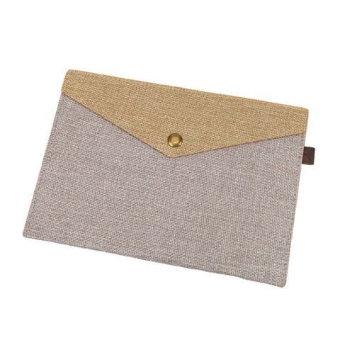Birotică și Papetărie - Plic cu capsa magnetica RECSTAP2316, material textil gri, 24x16.5cm