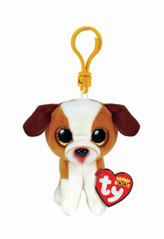Jucarii de Plus - Plus breloc ty 8.5cm boos hugo caine maro si alb