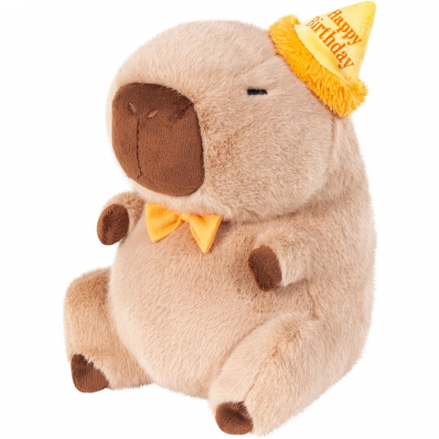 Jucării bebeluși - Plus capibara happy birthday 20cm, varsta de la 0 luni la +15 ani