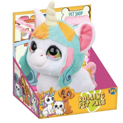 Jucarii de Plus - Plus interactiv Unicorn cu miscare si sunete 225x14x23cm Luna