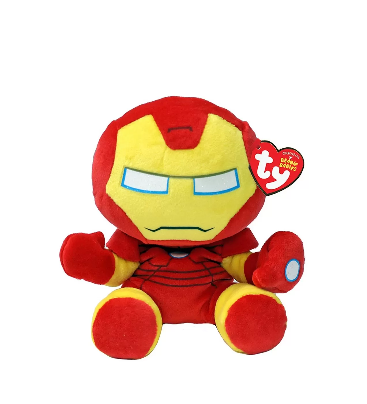 Jucării bebeluși - Plus ty 15cm beanie babies soft marvel iron man, varsta de la 3 ani la +15 ani
