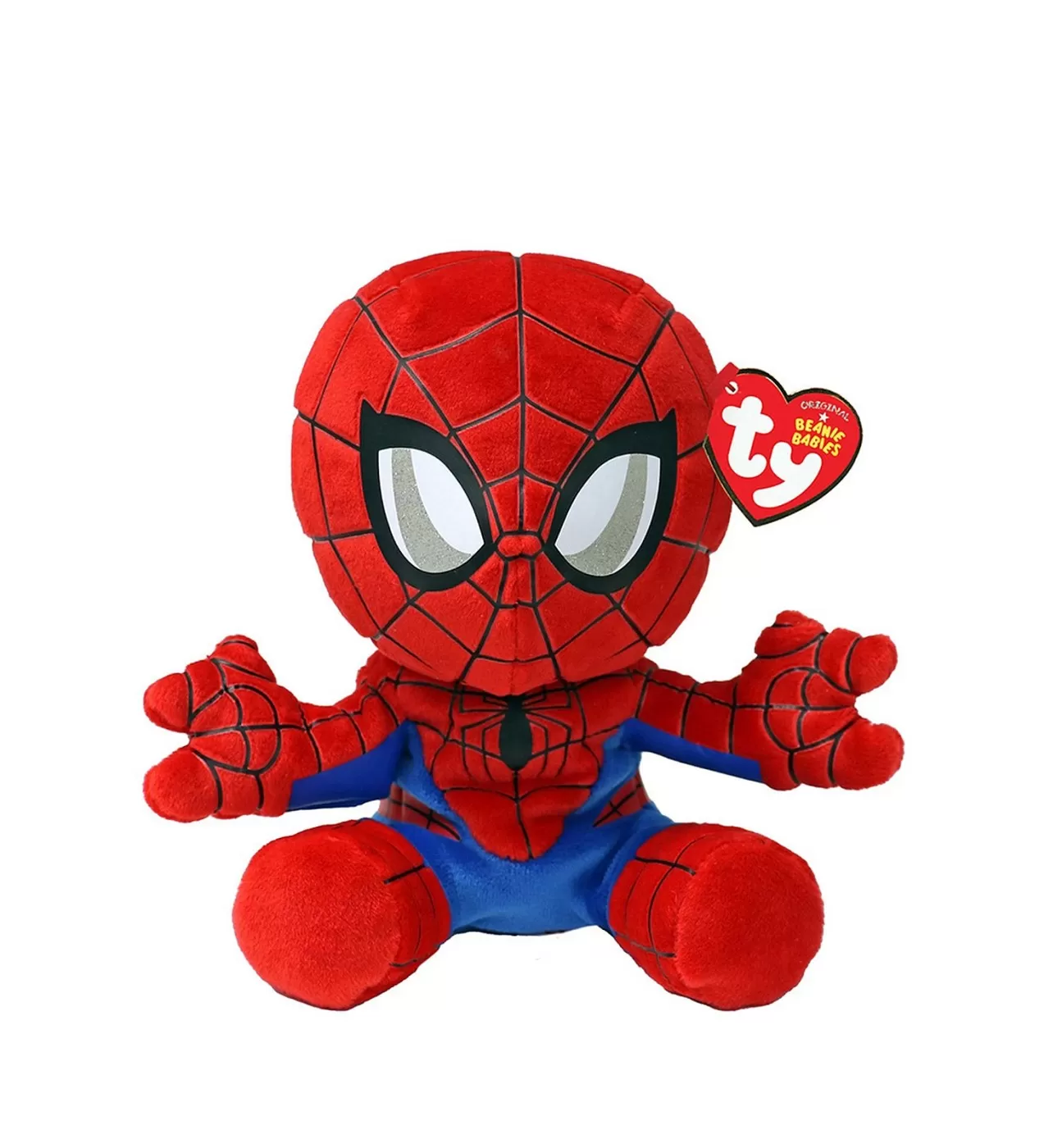 Jucării bebeluși - Plus ty 15cm beanie babies soft marvel spiderman, varsta de la 3 ani la +15 ani