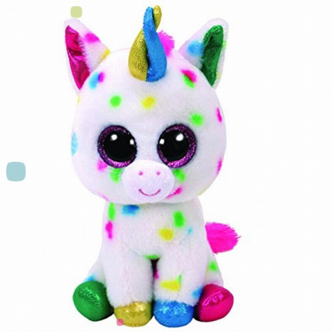 Jucării bebeluși - Plus ty 15cm boos harmonie unicorn cu buline, varsta de la 3 ani la +15 ani