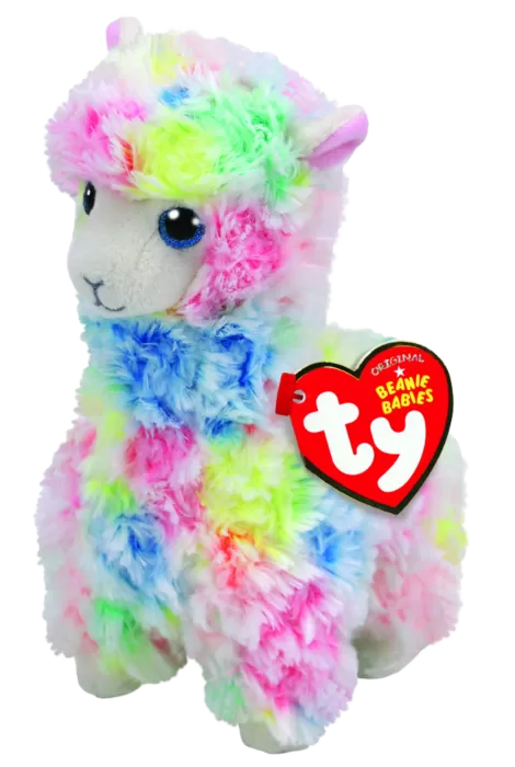 Jucării bebeluși - Plus ty 15cm llama multicolor, varsta de la 1 an la +15 ani