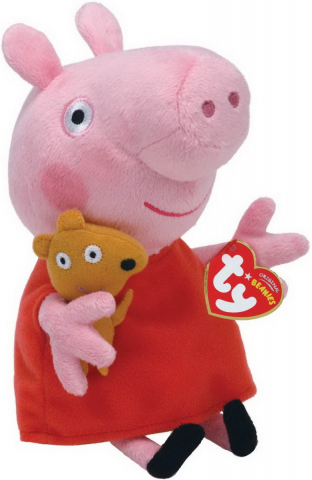 Jucării bebeluși - Plus ty 15cm peppa pig, varsta de la 1 an la +15 ani