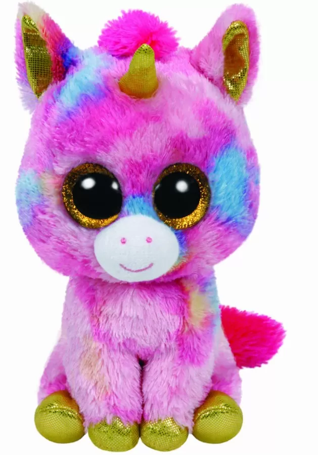 Jucarii de Plus - Plus ty 24cm boos fantasia unicorn multicolor, varsta de la 3 ani la +15 ani
