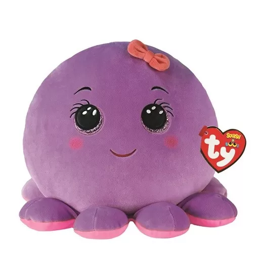 Jucării bebeluși - Plus ty squish octavia caracatita mov 22cm, varsta de la 3 ani la +15 ani