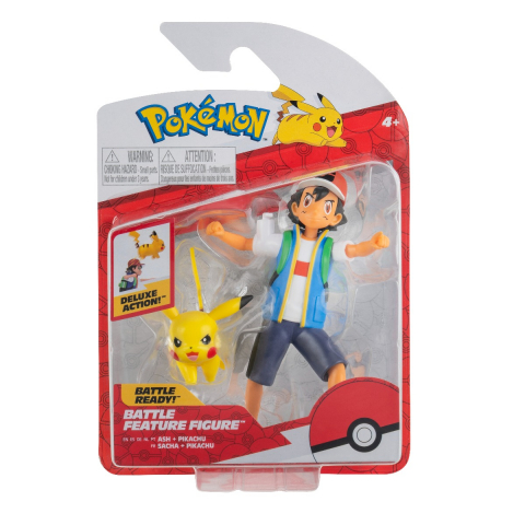 Jucării și Jocuri pentru copii - Pokemon - Figurina Deluxe de actiune, (Ash & Pikachu) S12 varsta 3-5 ani ,5-7 ani ,7-9 ani ,9-12 ani ,12-14 ani ,14-18 ani ,18+, Unisex