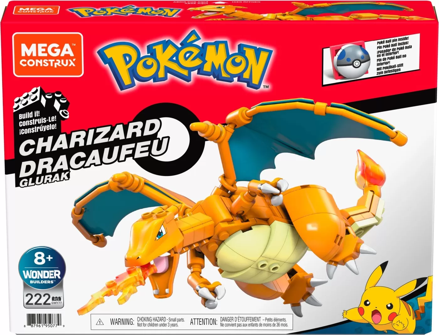 Jucării și Jocuri pentru copii - Pokemon mega construx charizard dracaufeu glurak, varsta de la 8 ani la +15 ani