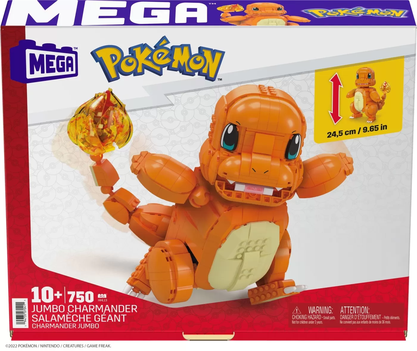 Jucării și Jocuri pentru copii - Pokemon mega construx jumbo charmander salameche, varsta de la 10 ani la +15 ani