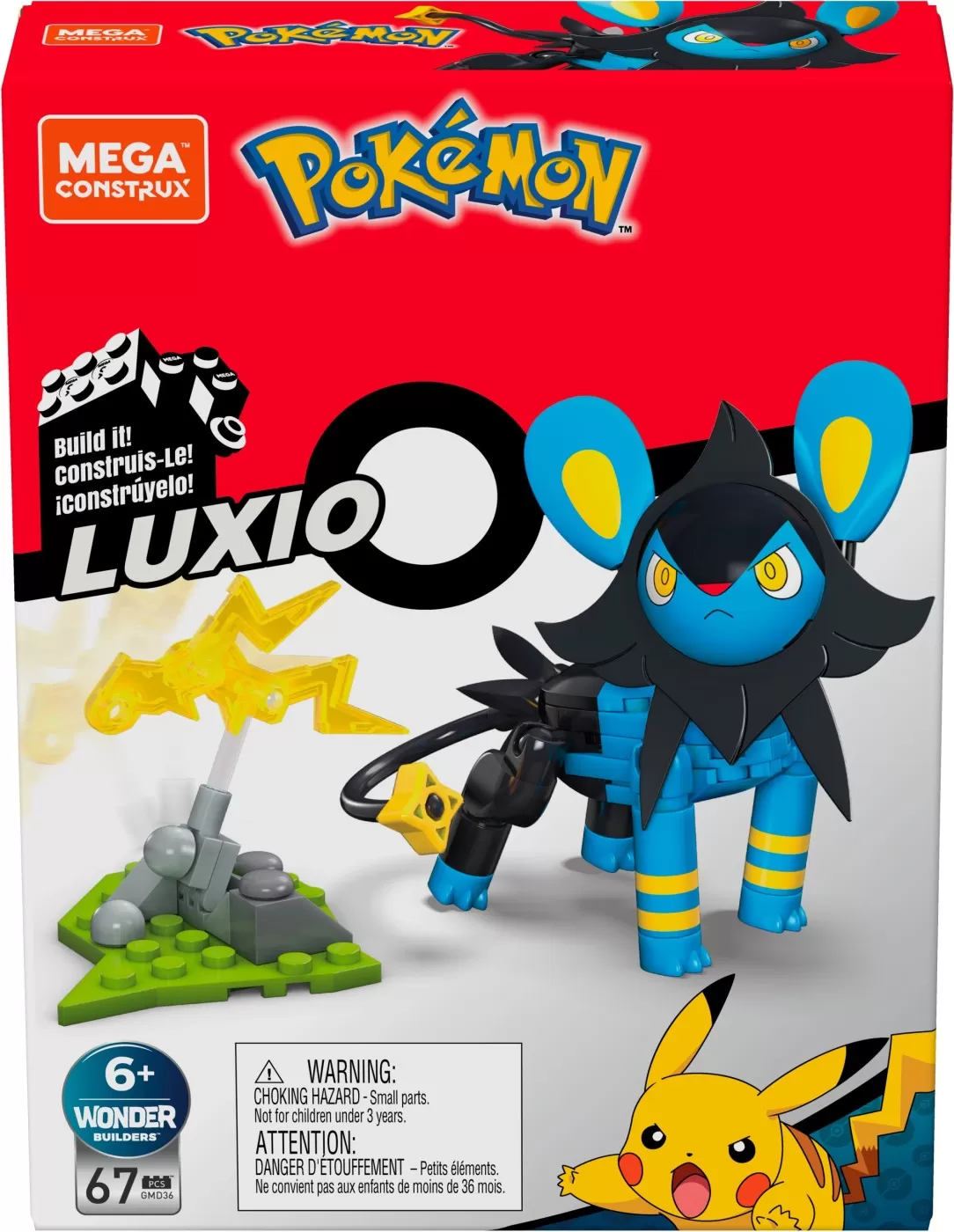 Jucării și Jocuri pentru copii - Pokemon mega construx luxio, varsta de la 6 ani la 12 ani