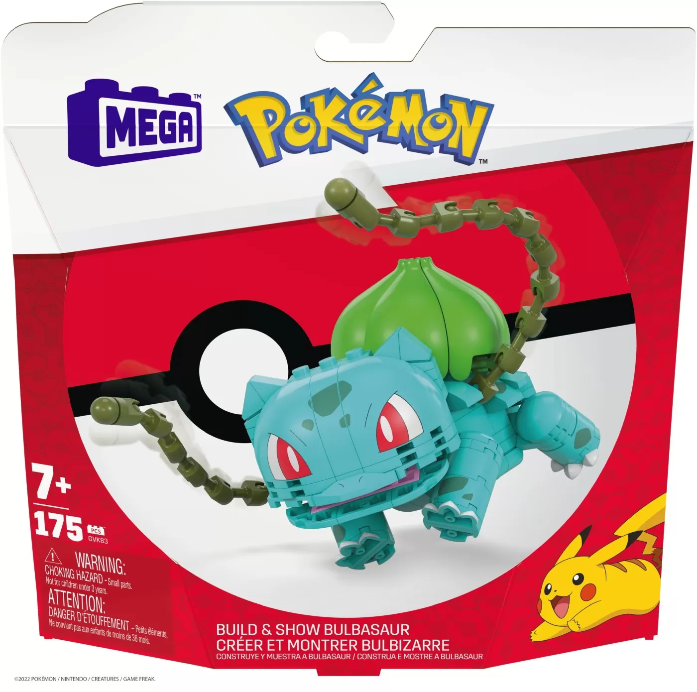 Jucării și Jocuri pentru copii - Pokemon mega construx set de constructie bulbasaur, varsta de la 7 ani la 12 ani