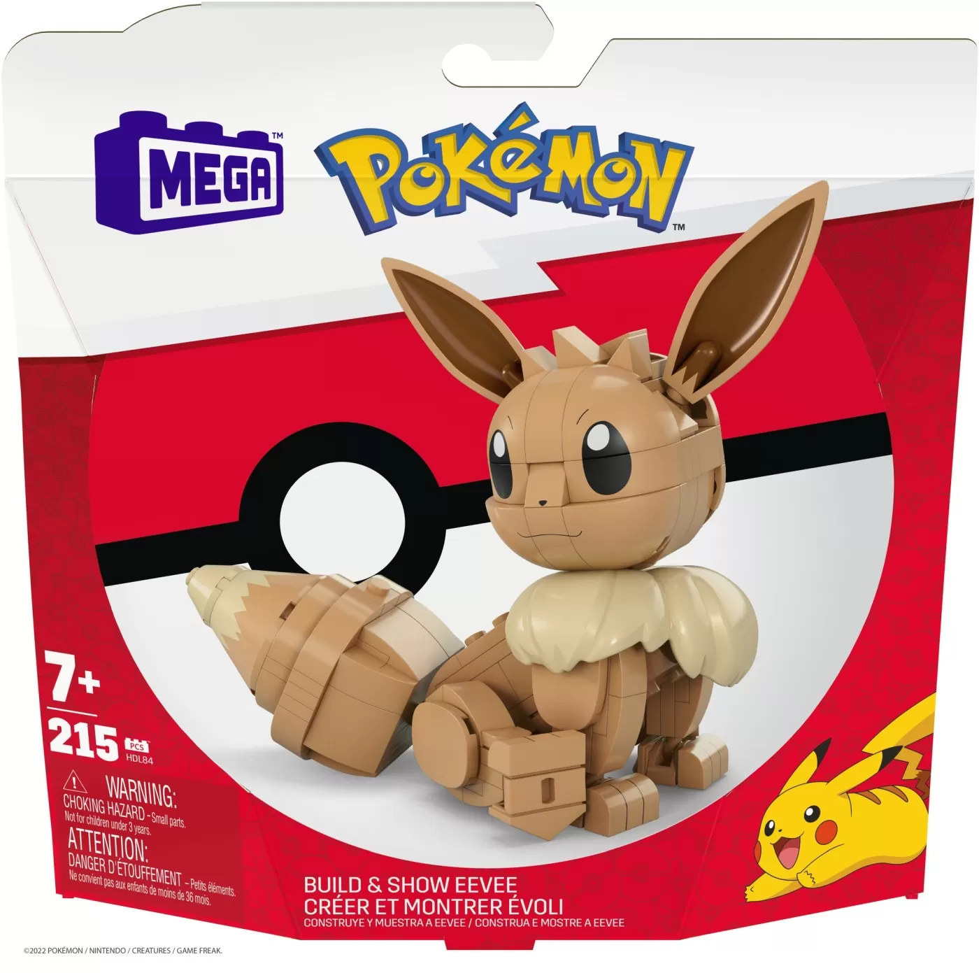 Jucării și Jocuri pentru copii - Pokemon mega construx set de constructie eevee, varsta de la 7 ani la 12 ani