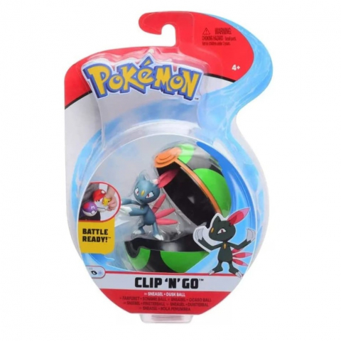 Jucării și Jocuri pentru copii - Pokemon - Set 2 figurine Clip n Go, (Sneasel & Dusk Ball) S9 varsta 3-5 ani ,5-7 ani ,7-9 ani ,9-12 ani ,12-14 ani ,14-18 ani ,18+, Baieti