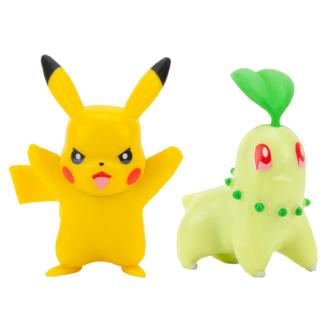 Pokemon - Set 2 figurine de actiune, (Chikorita & Pikachu) S10 varsta 3-5 ani ,5-7 ani ,7-9 ani ,9-12 ani ,12-14 ani ,14-18 ani ,18+, Baieti [1]